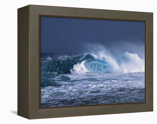 Waves on the North Shore of Oahu, Hawaii, USA-Charles Sleicher-Framed Premier Image Canvas