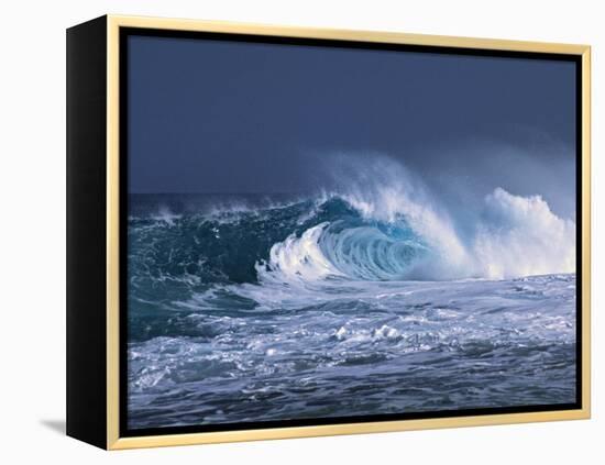 Waves on the North Shore of Oahu, Hawaii, USA-Charles Sleicher-Framed Premier Image Canvas