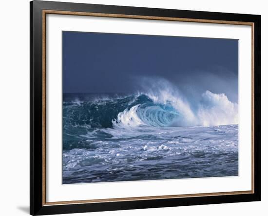 Waves on the North Shore of Oahu, Hawaii, USA-Charles Sleicher-Framed Photographic Print