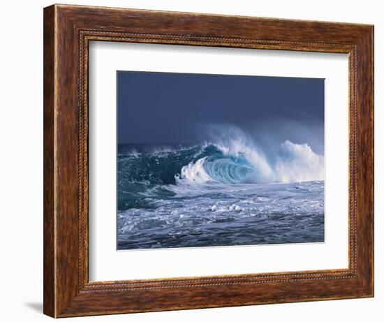 Waves on the North Shore of Oahu, Hawaii, USA-Charles Sleicher-Framed Photographic Print