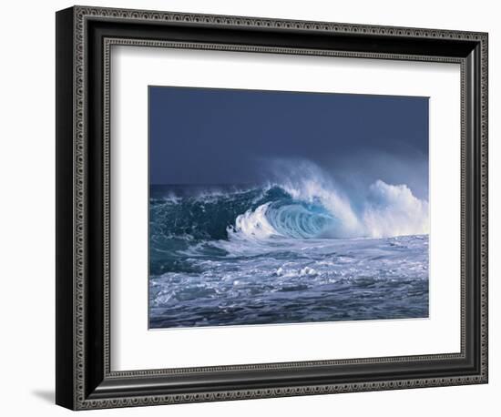 Waves on the North Shore of Oahu, Hawaii, USA-Charles Sleicher-Framed Photographic Print