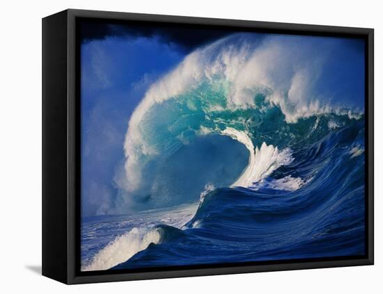 Waves Splashing in the Sea-null-Framed Premier Image Canvas