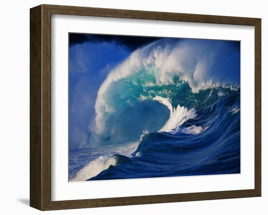 Waves Splashing in the Sea-null-Framed Photographic Print