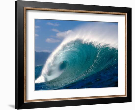 Waves Splashing in the Sea-null-Framed Photographic Print