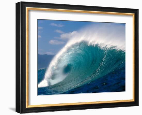 Waves Splashing in the Sea-null-Framed Photographic Print