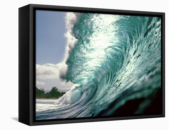 Waves Splashing in the Sea-null-Framed Premier Image Canvas