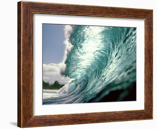 Waves Splashing in the Sea-null-Framed Photographic Print