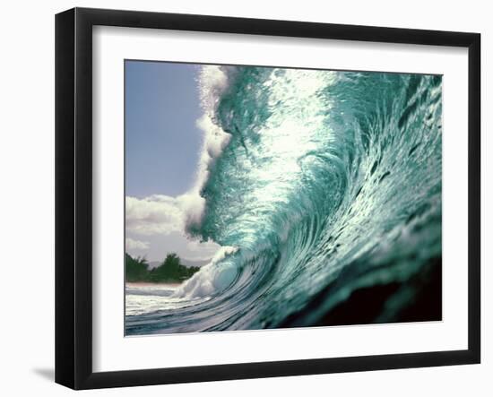 Waves Splashing in the Sea-null-Framed Photographic Print