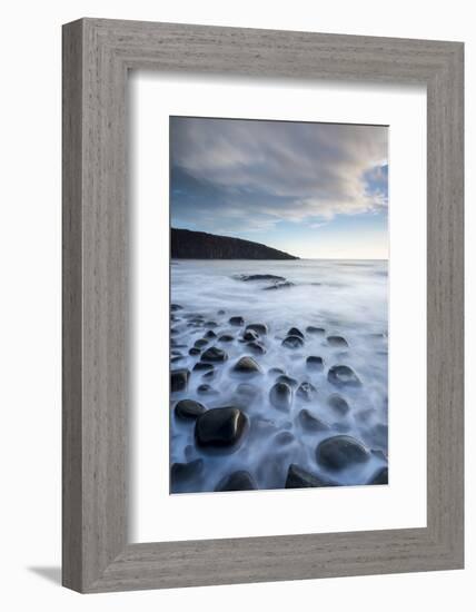 Waves washing over the rocks, Northumberland, UK-Ross Hoddinott-Framed Photographic Print