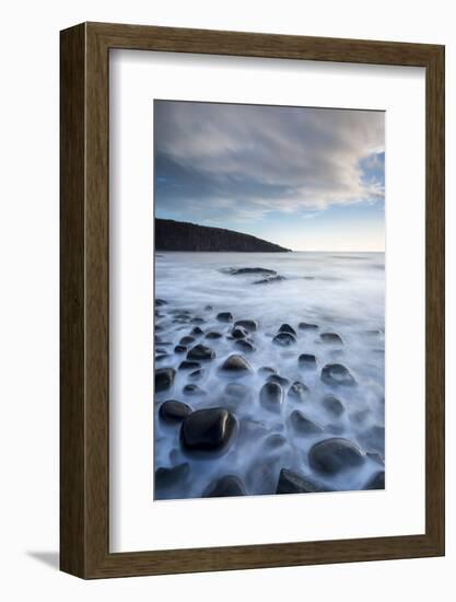 Waves washing over the rocks, Northumberland, UK-Ross Hoddinott-Framed Photographic Print