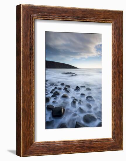 Waves washing over the rocks, Northumberland, UK-Ross Hoddinott-Framed Photographic Print