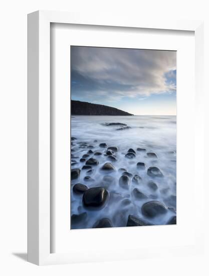 Waves washing over the rocks, Northumberland, UK-Ross Hoddinott-Framed Photographic Print