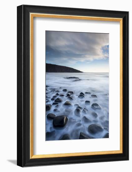Waves washing over the rocks, Northumberland, UK-Ross Hoddinott-Framed Photographic Print