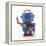 Waving Vintage Toy Robot-badboo-Framed Stretched Canvas