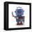 Waving Vintage Toy Robot-badboo-Framed Stretched Canvas