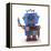 Waving Vintage Toy Robot-badboo-Framed Stretched Canvas