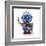 Waving Vintage Toy Robot-badboo-Framed Art Print