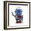 Waving Vintage Toy Robot-badboo-Framed Art Print