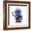 Waving Vintage Toy Robot-badboo-Framed Art Print