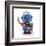 Waving Vintage Toy Robot-badboo-Framed Art Print