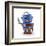 Waving Vintage Toy Robot-badboo-Framed Art Print