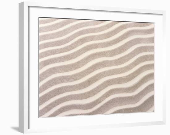 Wavy Pattern in Sand-null-Framed Photographic Print