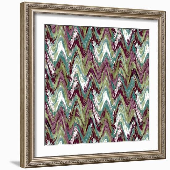 Wavy Stripe Aubergine-Bill Jackson-Framed Giclee Print