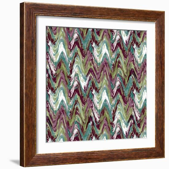 Wavy Stripe Aubergine-Bill Jackson-Framed Giclee Print