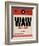 WAW Warsaw Luggage Tag I-NaxArt-Framed Art Print