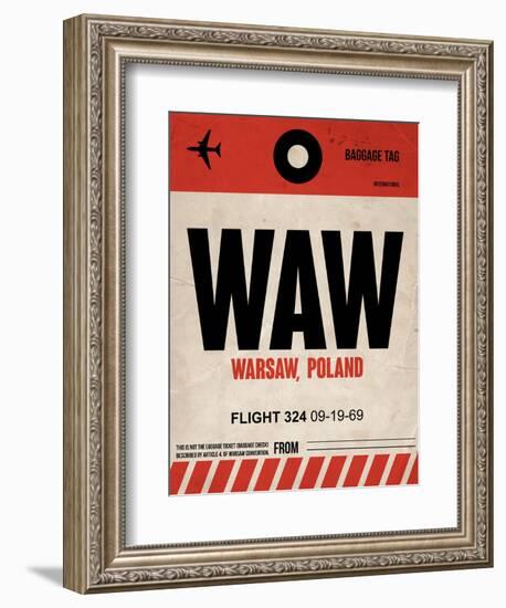 WAW Warsaw Luggage Tag I-NaxArt-Framed Art Print