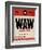 WAW Warsaw Luggage Tag I-NaxArt-Framed Art Print