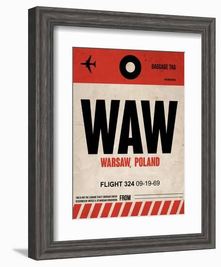 WAW Warsaw Luggage Tag I-NaxArt-Framed Art Print