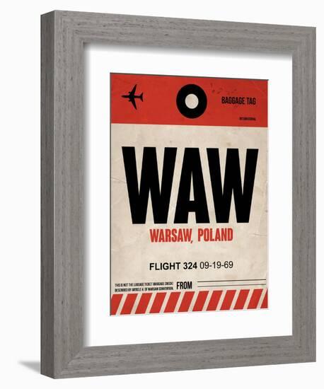 WAW Warsaw Luggage Tag I-NaxArt-Framed Art Print