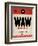 WAW Warsaw Luggage Tag I-NaxArt-Framed Art Print