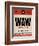 WAW Warsaw Luggage Tag I-NaxArt-Framed Art Print