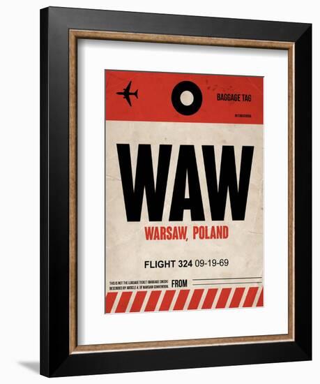 WAW Warsaw Luggage Tag I-NaxArt-Framed Art Print