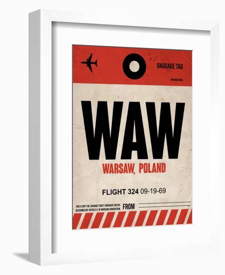 WAW Warsaw Luggage Tag I-NaxArt-Framed Art Print