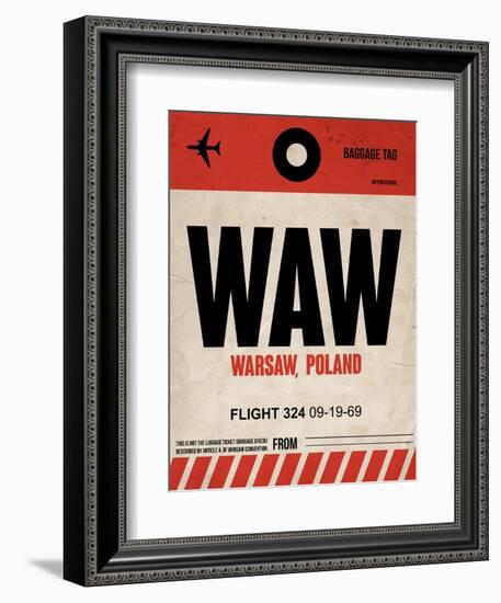 WAW Warsaw Luggage Tag I-NaxArt-Framed Art Print