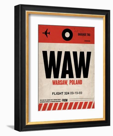 WAW Warsaw Luggage Tag I-NaxArt-Framed Art Print