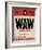 WAW Warsaw Luggage Tag I-NaxArt-Framed Art Print