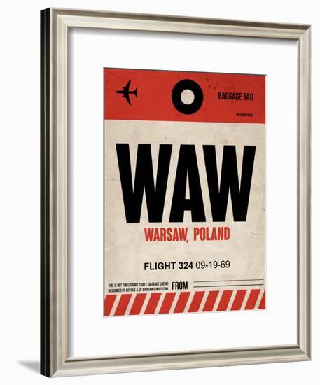 WAW Warsaw Luggage Tag I-NaxArt-Framed Art Print