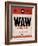 WAW Warsaw Luggage Tag I-NaxArt-Framed Art Print