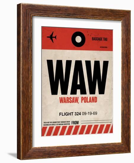 WAW Warsaw Luggage Tag I-NaxArt-Framed Art Print