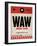 WAW Warsaw Luggage Tag I-NaxArt-Framed Art Print