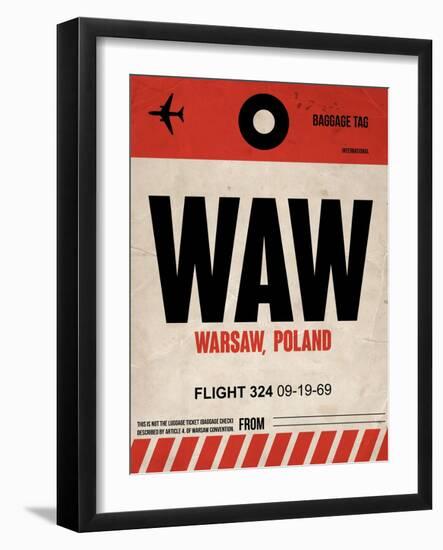 WAW Warsaw Luggage Tag I-NaxArt-Framed Art Print