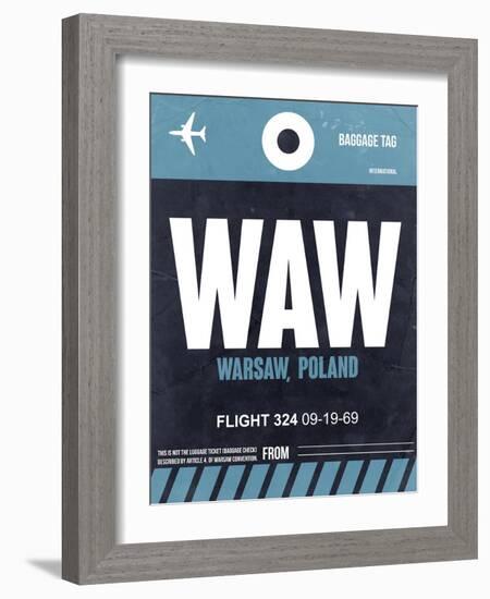 WAW Warsaw Luggage Tag II-NaxArt-Framed Art Print