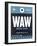 WAW Warsaw Luggage Tag II-NaxArt-Framed Art Print