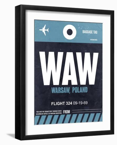 WAW Warsaw Luggage Tag II-NaxArt-Framed Art Print