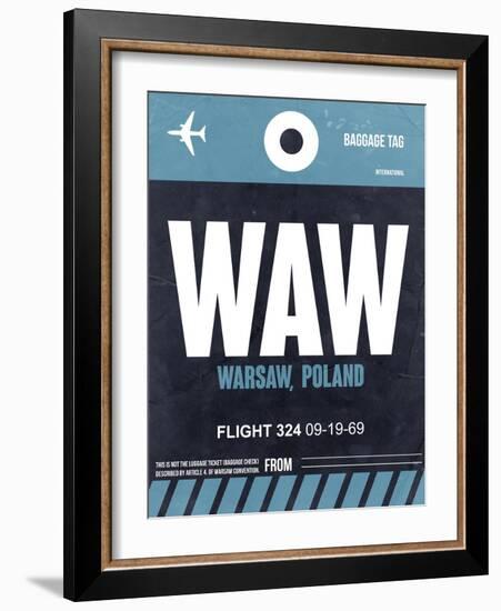 WAW Warsaw Luggage Tag II-NaxArt-Framed Art Print