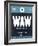 WAW Warsaw Luggage Tag II-NaxArt-Framed Art Print